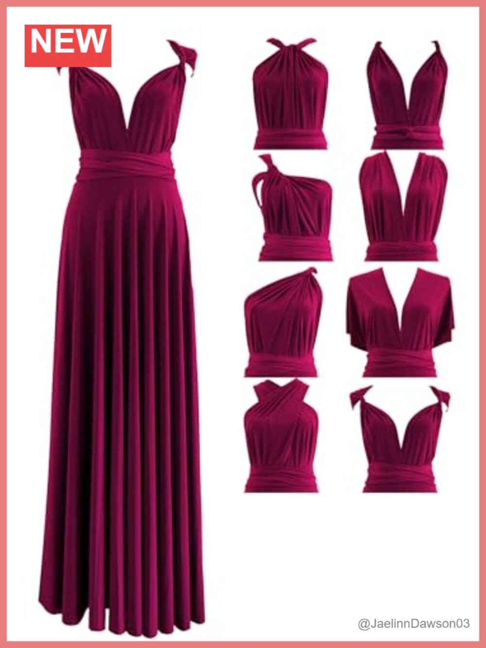 Infinity Dress Multiway Convertible Maxi with Bandeau Made in USA
